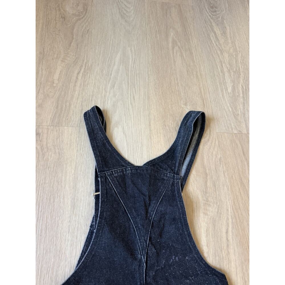 Vintage Guess Denim Overalls Medium Black Carpenter Loop Buttons USA Made 90s - Picture 9 of 12